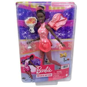 Mattel Barbie You Can Be Anything African American Ice Skater